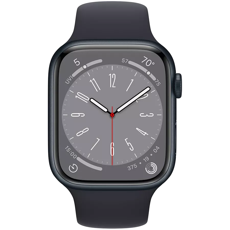 Apple Watch Series 8 GPS, 45χιλ., Μεσάνυχτα, Midnight Sport Band — Εικών №3