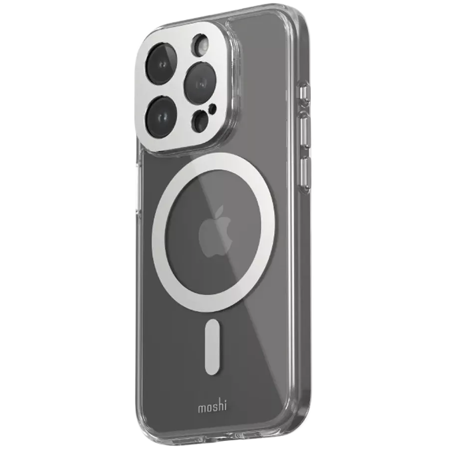 Чохол MOSHI iGlaze Slim Hardshell для iPhone 15 Pro, Luna Silver — Зображення №1