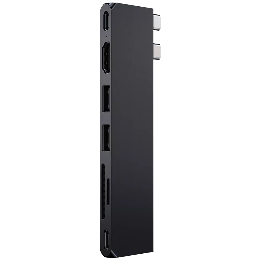 Адаптер Satechi Aluminum USB-C Pro Hub Slim Adapter Midnight (ST-HUCPHSD) — Изображение №2