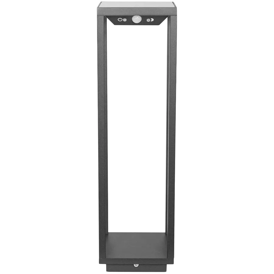 ZAFFERANO HOME SOLAR FLOOR LAMP 140x140x500mm. 2.2W - IP54 - DARK GREY — Image №1