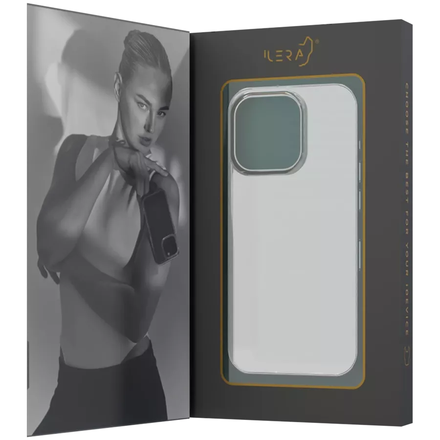 Чохол iLera Go Ice Case with Hand stripe  Прозорий для iPhone 14 Pro — Зображення №1