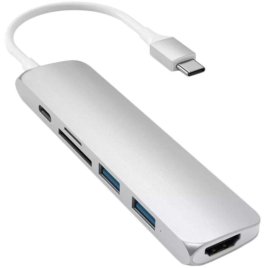 Адаптер SATECHI Aluminum Type-C Slim Multi-Port Adapter 4K V2 — Зображення №1