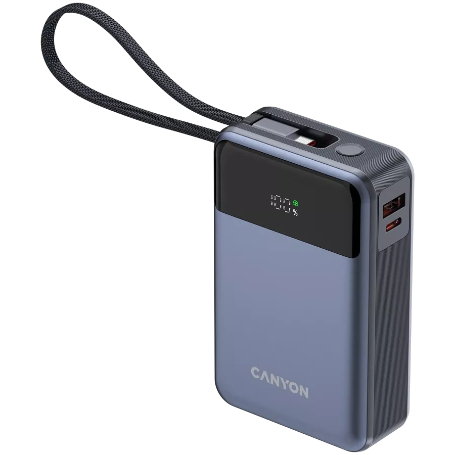CANYON OnPower 600 Power Bank, 20000 mAh, Σκούρο Γκρι — Εικών №3