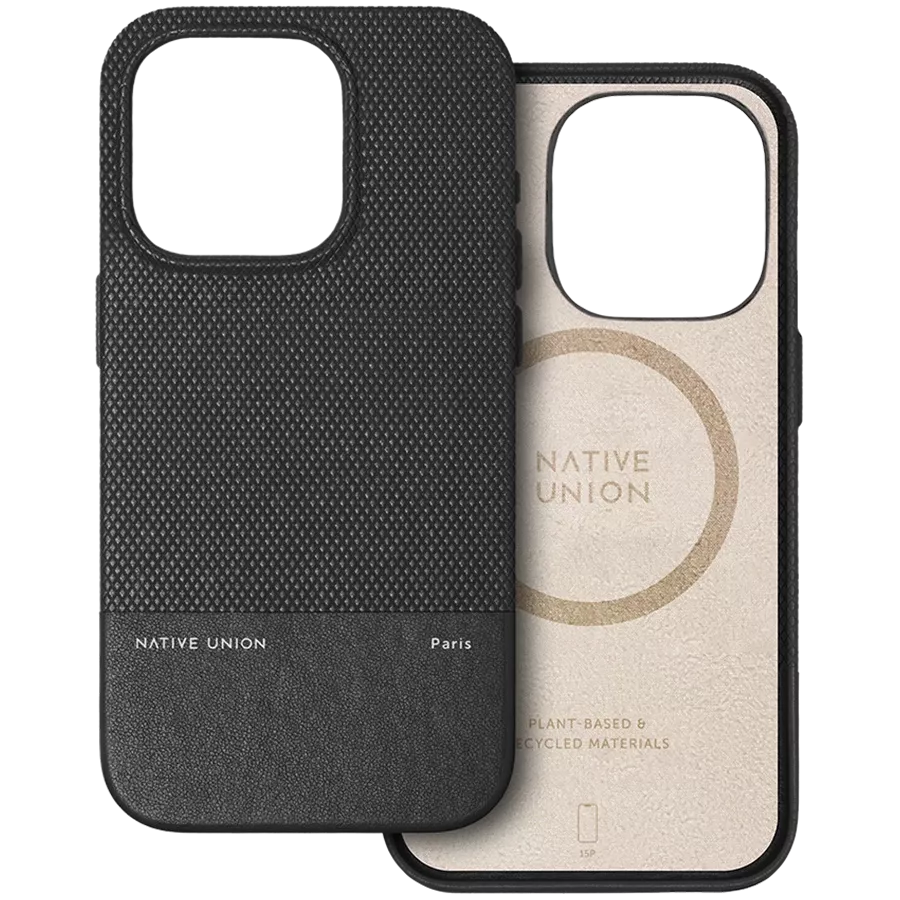 Чехол NATIVE UNION (RE)CLASSIC с MagSafe Чёрный для iPhone 15 — Изображение №1