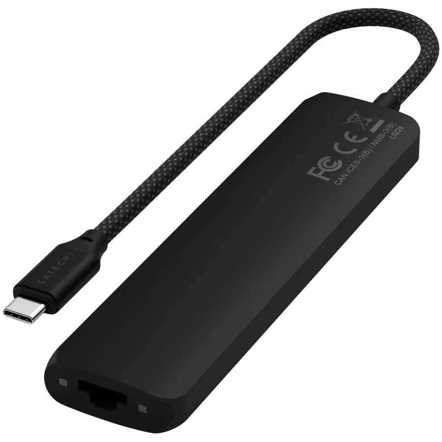 SATECHI  Slim 7 Multiport  Многопортовый адаптер  Чёрный — Изображение №3