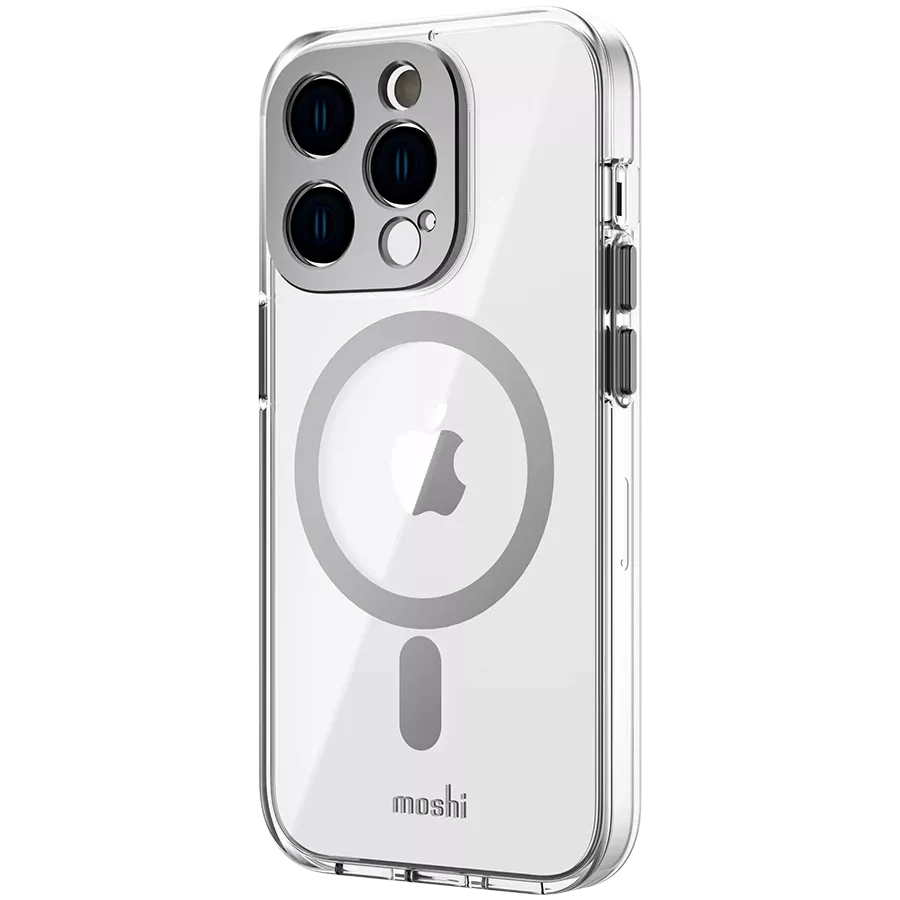 MOSHI Case iGlaze Slim Hardshell Case with MagSafe, Luna Silver for iPhone 14 Pro — Image №1