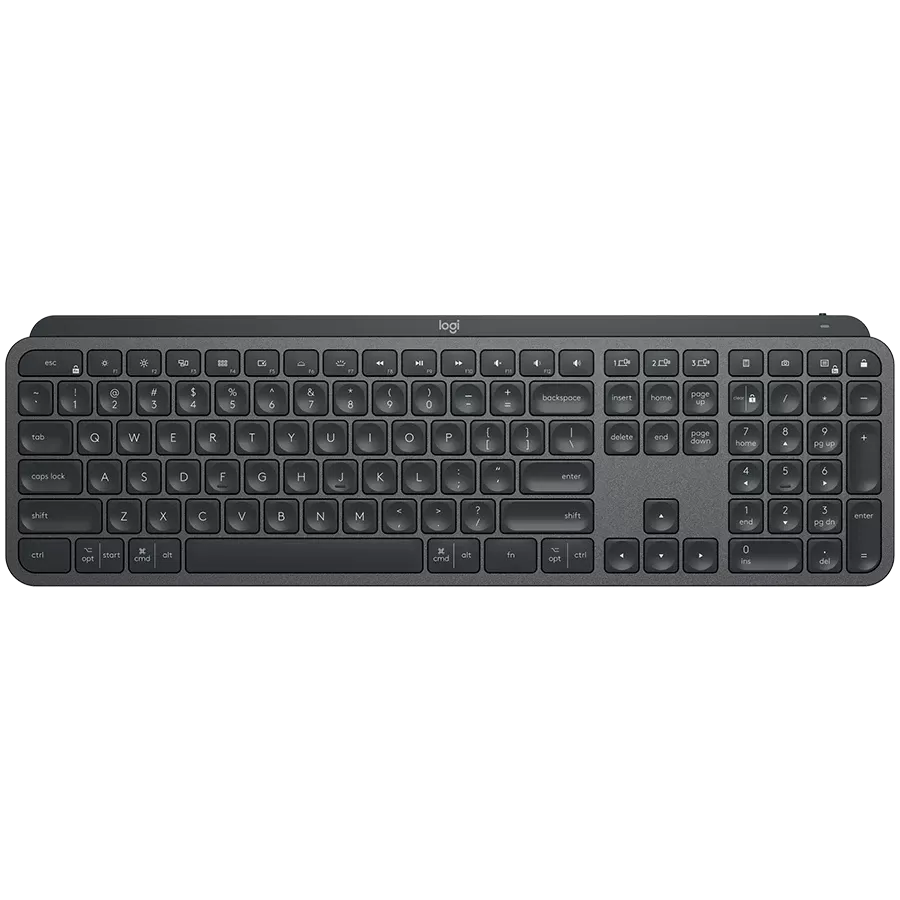 Клавіатура бездротова LOGITECH MX Keys S PLUS PALMREST Graphite UA (L920-011589) — Зображення №1