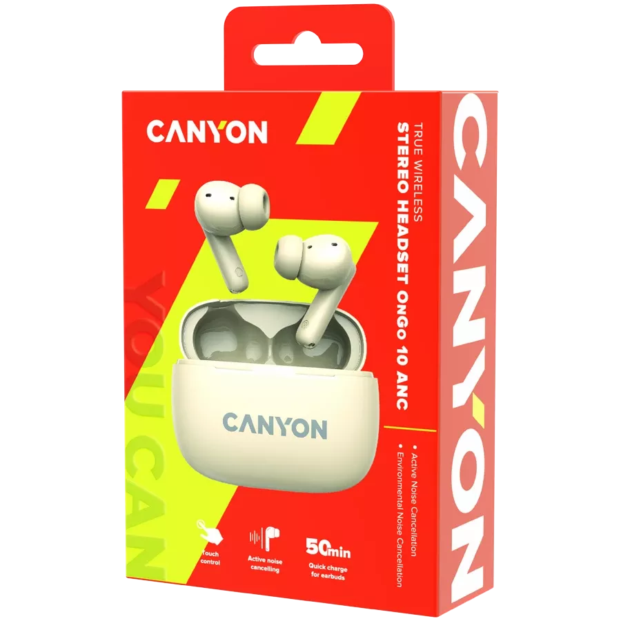 CANYON TWS-10 {Бездротове} Гарнітура, Бежевий — Зображення №8
