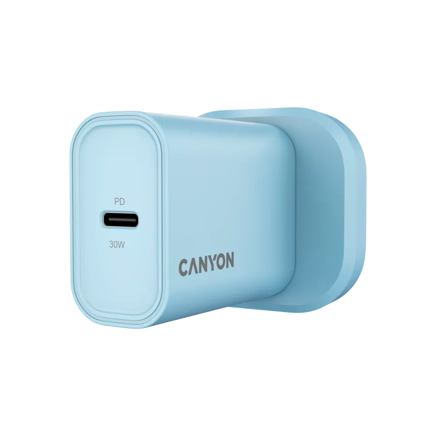 CANYON OnCharge 30CL UK Power Adapter USB-C, 30 W, Blue — Image №2