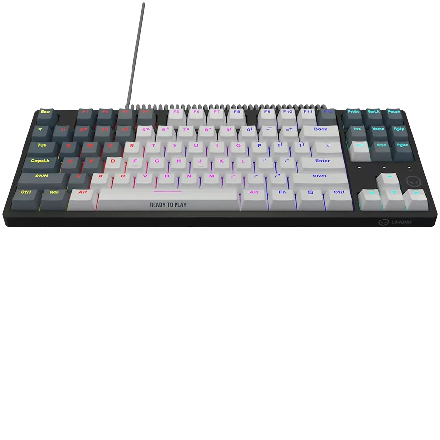 LORGAR Azar 514 TKL Gaming Keyboard, Wired, White, EN — Image №4