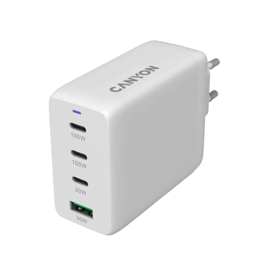 Адаптер живлення CANYON CU100ACC 4*USB/USB-C 3*USB Type C, USB Type-A, 100 Ват — Зображення №3