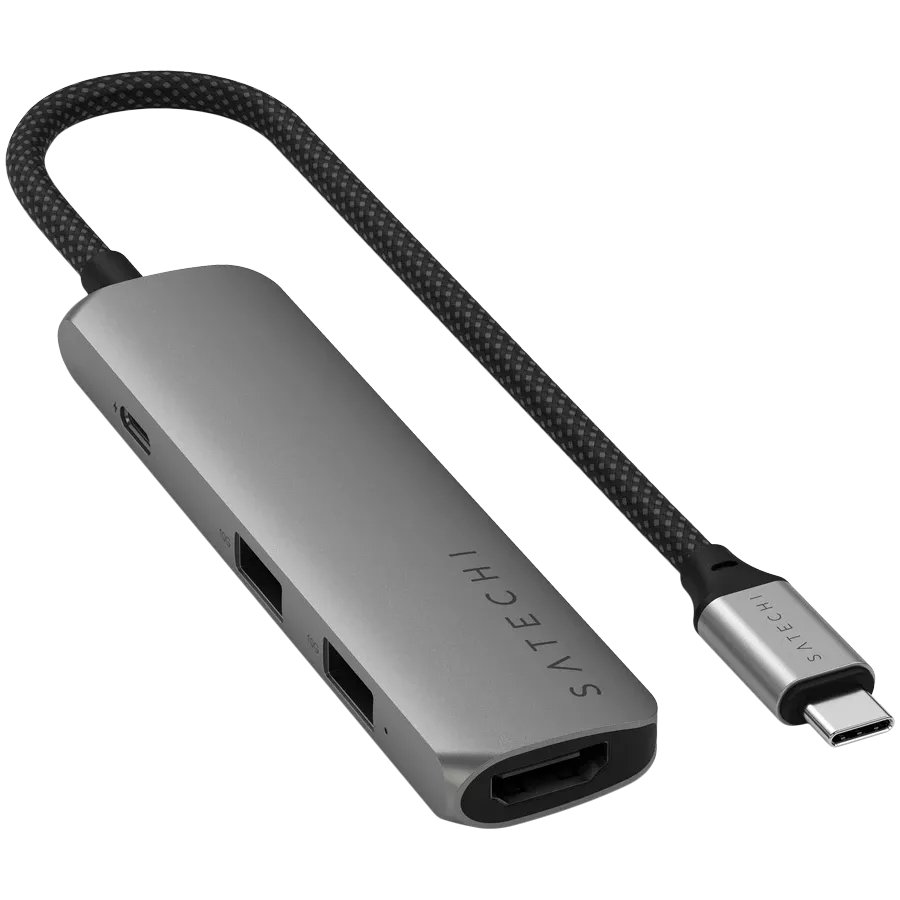 SATECHI  Slim 4 Multiport  Multiport Adapter  Space Gray — Image №2