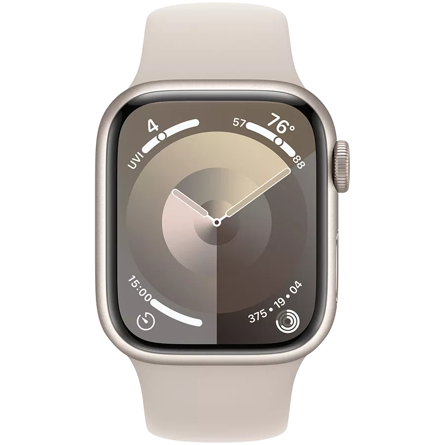 Apple Watch Series 9 GPS  Starlight Sport Band, S/M, 41mm, Starlight — Image №2