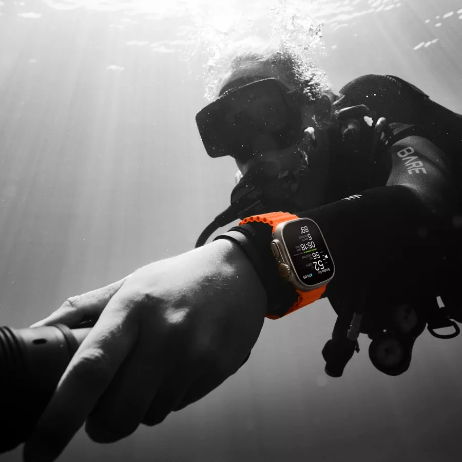 Apple Watch Ultra Series 2 GPS + Cellular, 49mm, Natural, Orange Ocean Band — Image №6