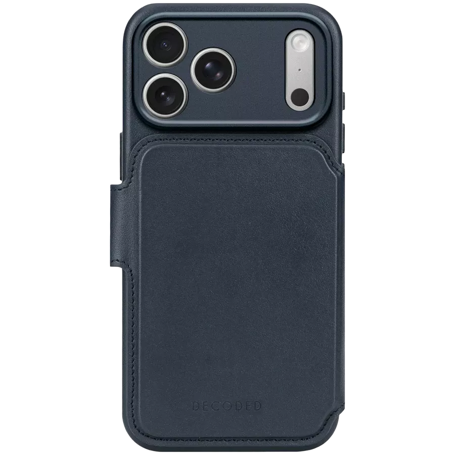 DECODED Wallet MagSafe detachable folio with MagSafe, Navy Shadow for iPhone 17 Pro — Image №1