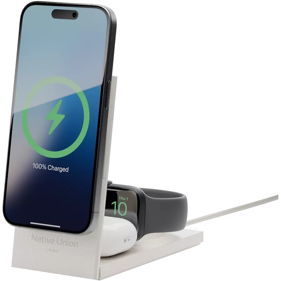 NATIVE UNION Wireless Charger, 15 W, Sandstone — Image №4
