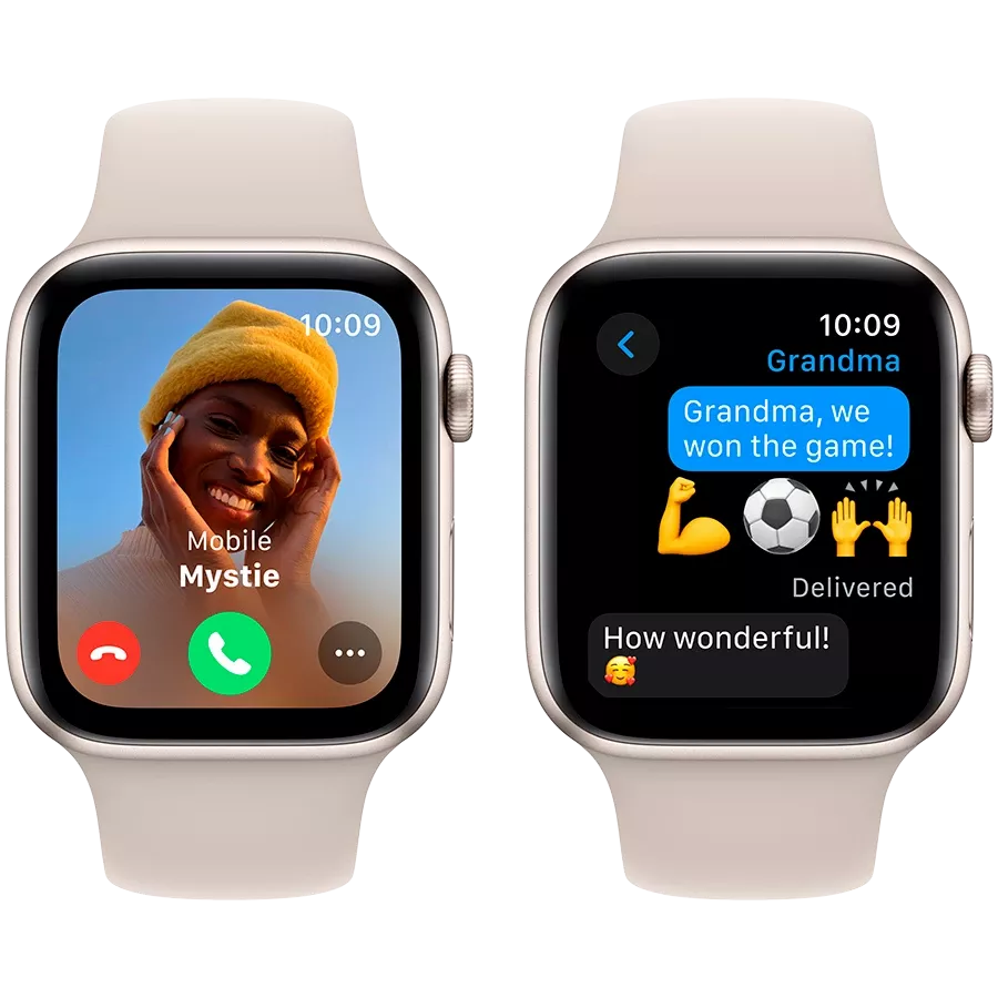Apple Watch SE GPS Gen.2 (2023), 44мм, Сияющая звезда, Спортивный ремешок цвета «сияющая звезда», M/L — Изображение №4