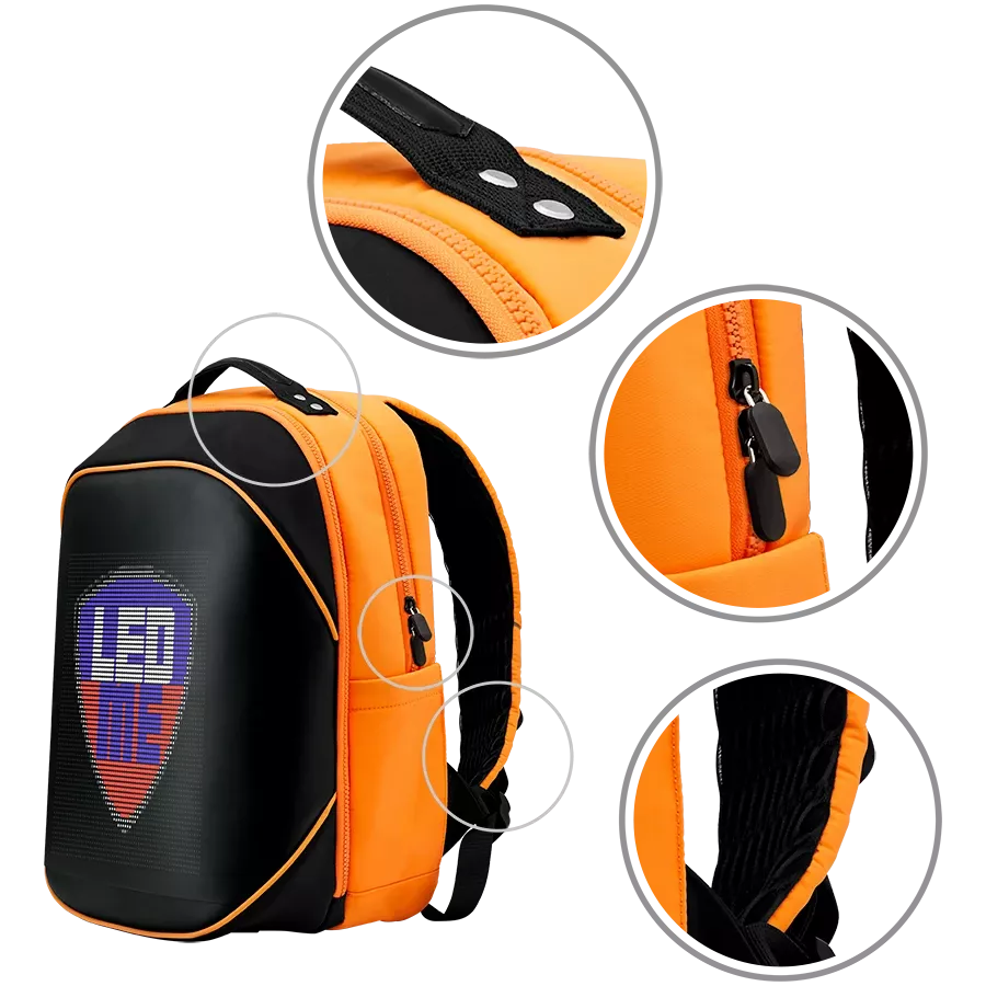 PRESTIGIO Σακίδιο LED Backpack , Πορτοκαλί for MacBook Pro 16 — Εικών №9 PRESTIGIO Σακίδιο LED Backpack , Πορτοκαλί for MacBook Pro 16 — Εικών №9