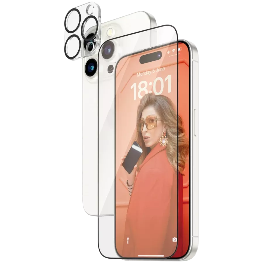 Захисне скло PanzerGlass 2-в-1 Pack для iPhone 15 Pro — Зображення №1
