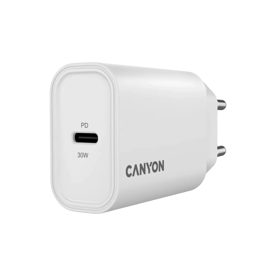 CANYON OnCharge 30CL Power Adapter USB-C, 30 W, White — Image №2
