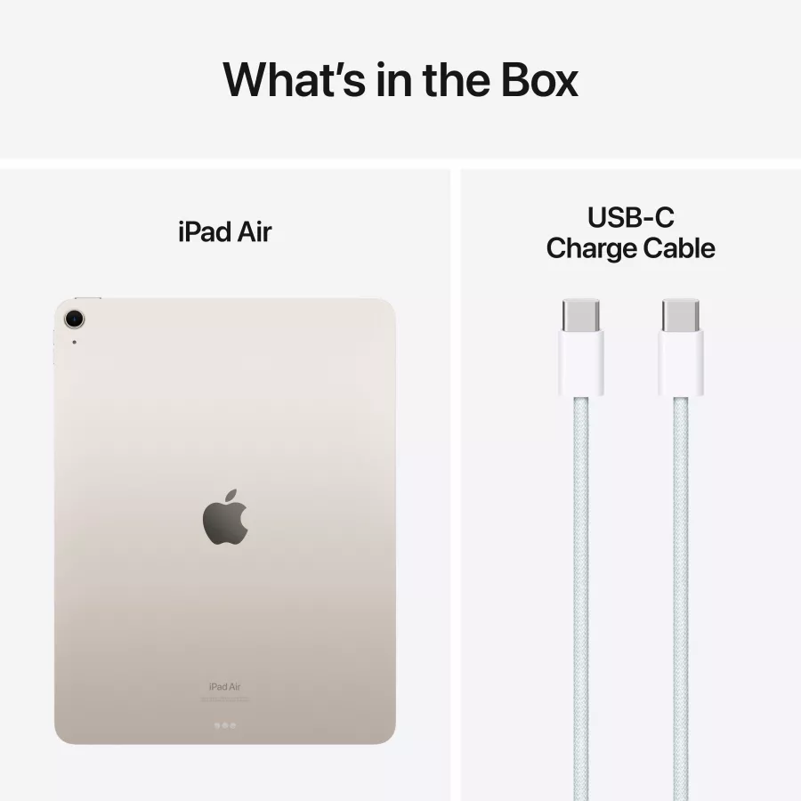 iPad Air 13 (M2), 128 GB, Wi-Fi, Starlight — Image №9