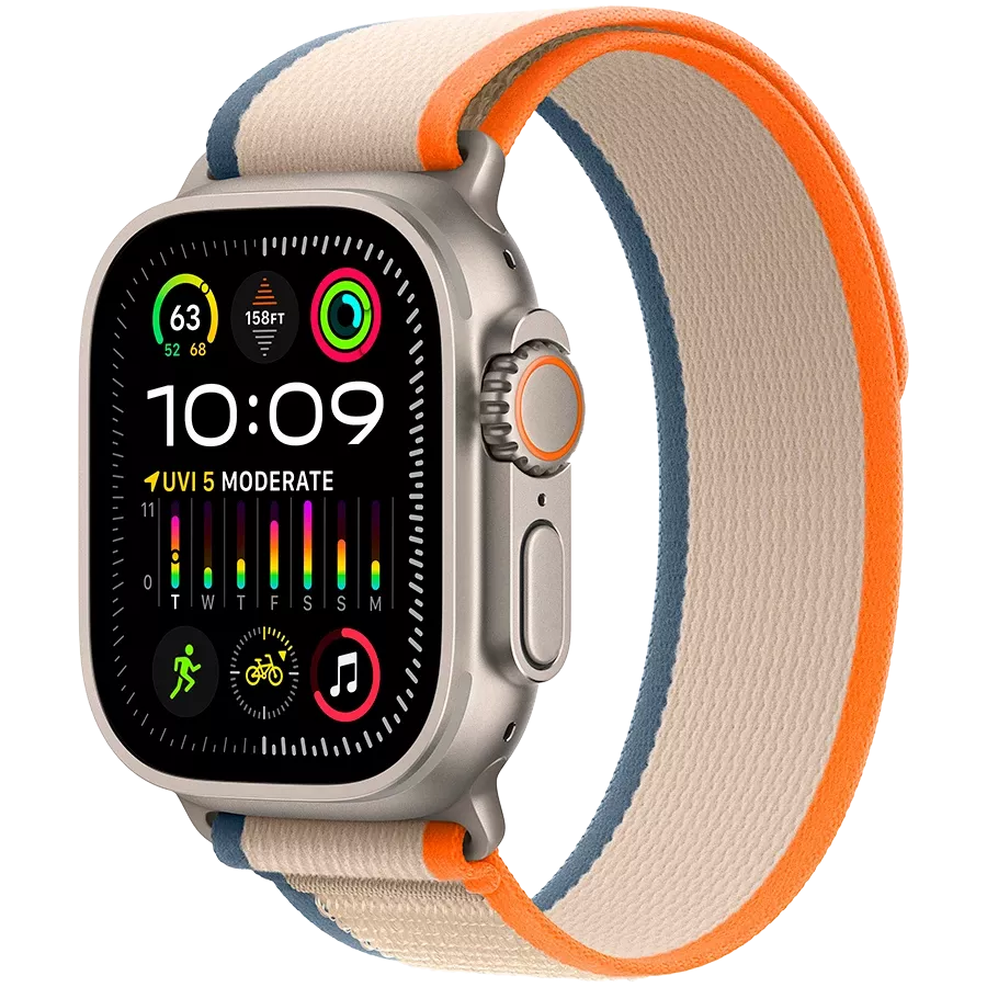 Apple Watch Ultra Series 2 GPS + Cellular, 49մմ, , Orange/Beige Trail Loop, S/M — image №1