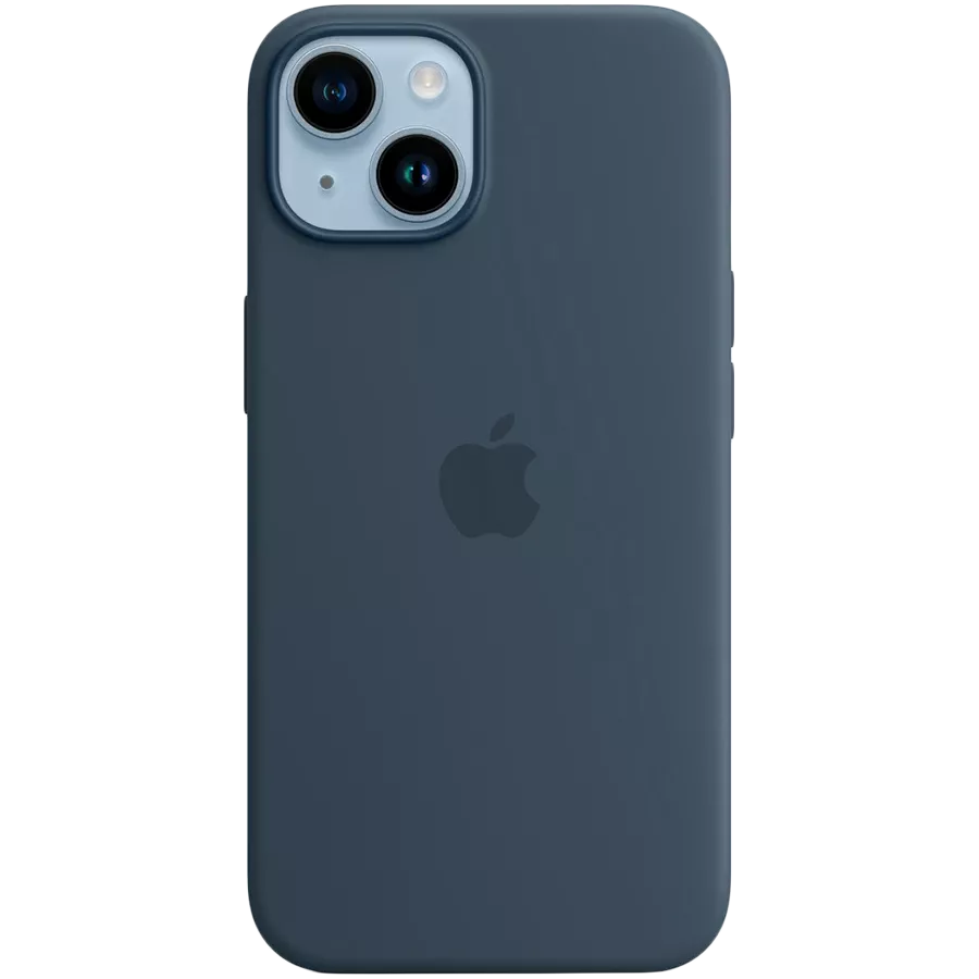 Чехол APPLE силиконовый с MagSafe Storm Blue для iPhone 14 — Изображение №1