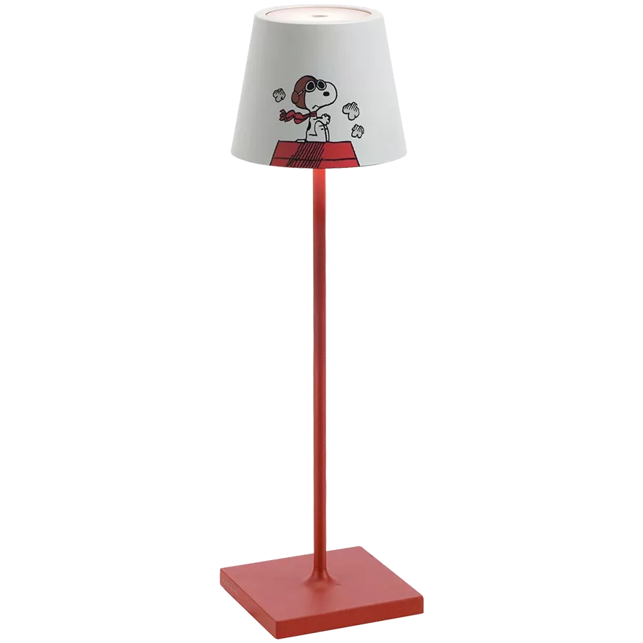 ZAFFERANO POLDINA PRO TABLE LAMP 111x380mm. MAT RED+PEAN.1-2.2W LED 185/203lm. — Image №1