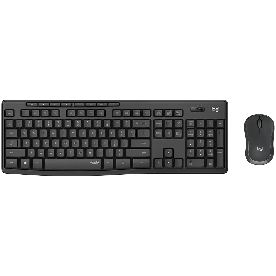 LOGITECH MK295 Silent Πληκτρολόγιο, Ασύρματο, Γραφίτης, Διεθνή Αγγλικά — Εικών №1