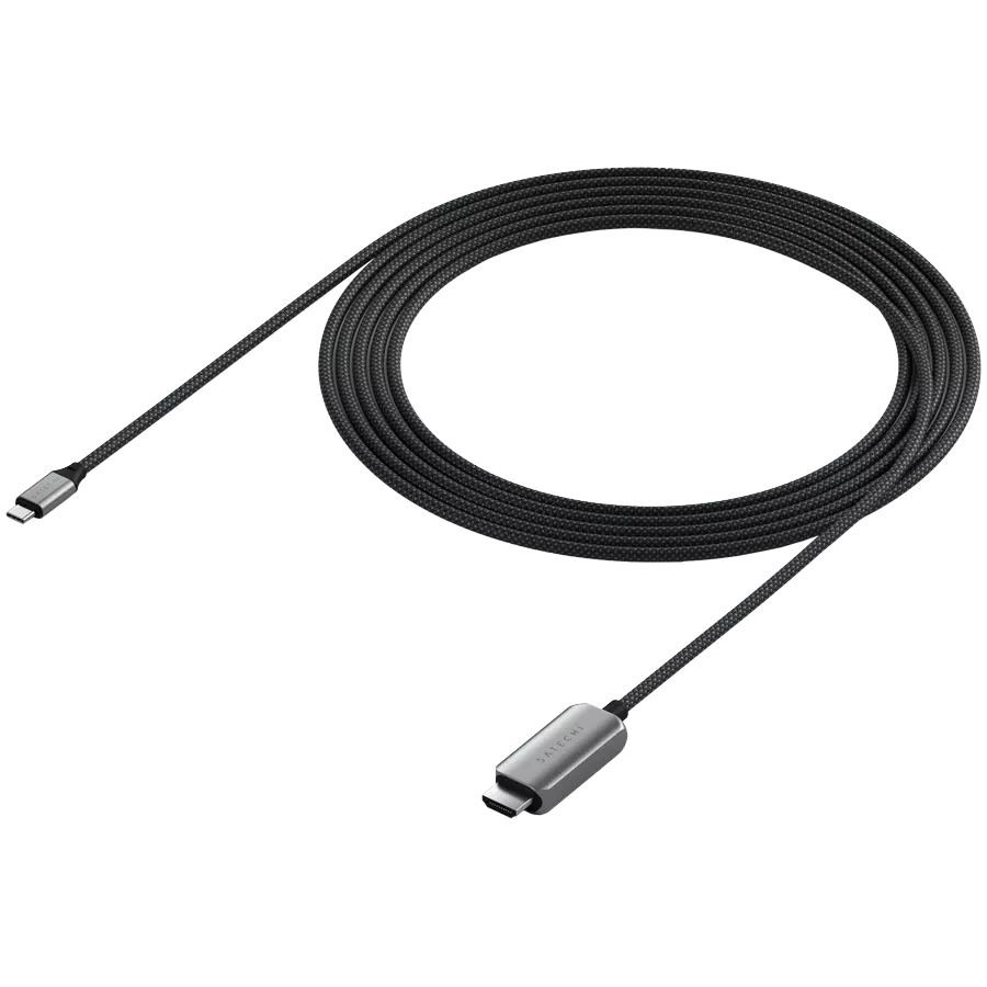 SATECHI Кабель USB-C на HDMI, Space Gray, 1.96м — Изображение №1