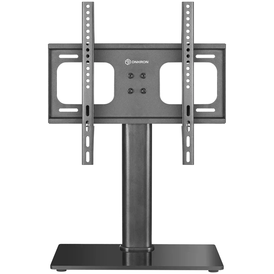 ONKRON Universal Height Adjustable Table Top TV Stand for 26 to 55" Flat Panel TVs Digital Panels 30 kg, Black — Image №1