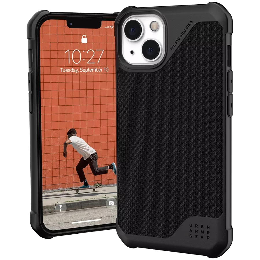 UAG Protective Case METROPOLIS LT with MagSafe, Kevlar Black for iPhone 13 — Image №1