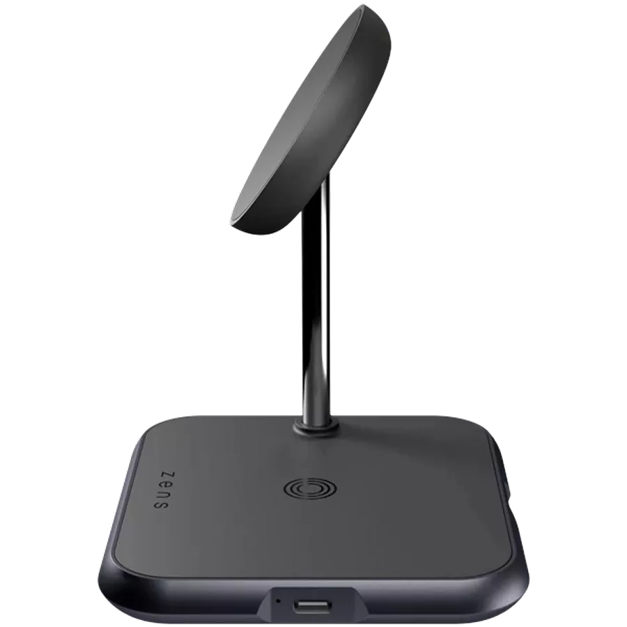Бездротова зарядка ZENS Magnetic 3-in-1 Aluminium Wireless Charger, Black — Зображення №2