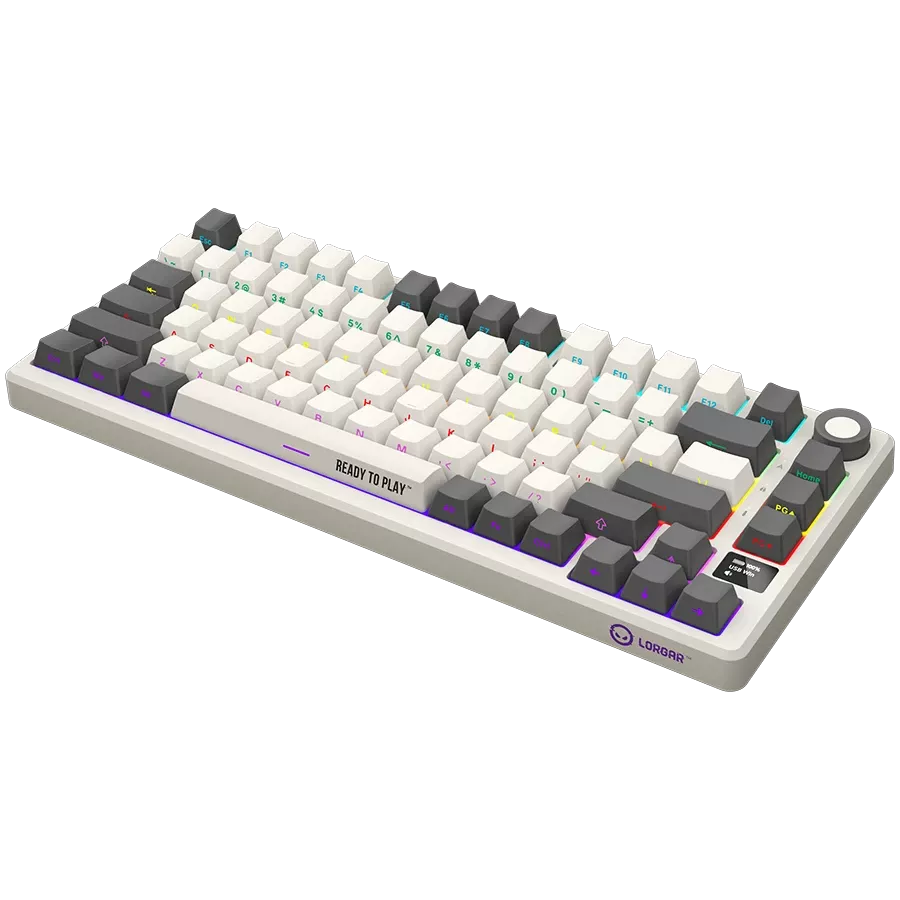 LORGAR KBP7075W Gaming Keyboard, Wireless, Beige, EN — Image №7