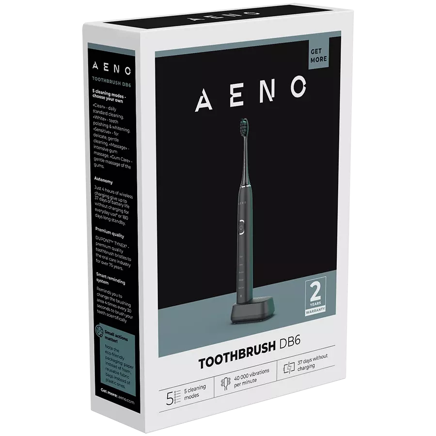 AENO DB6 Toothbrushes, Sonic, Black — Image №10
