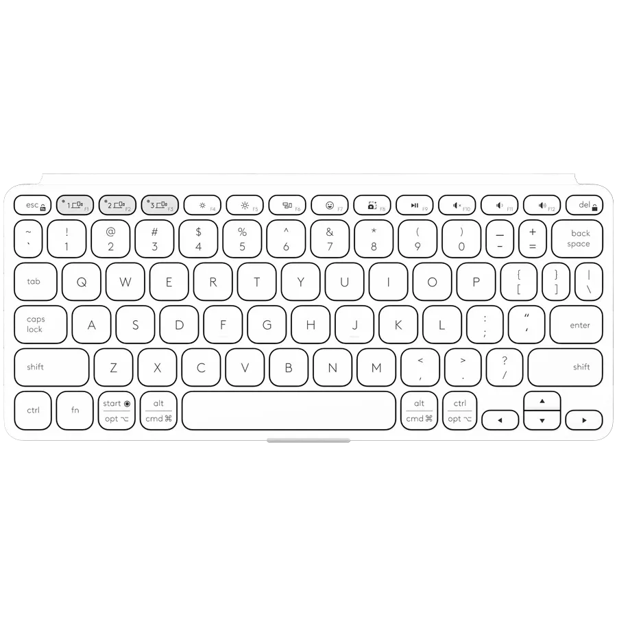 Клавиатура LOGITECH Keys-To-Go 2, Беспроводное, Бледно-серый, США — Изображение №4