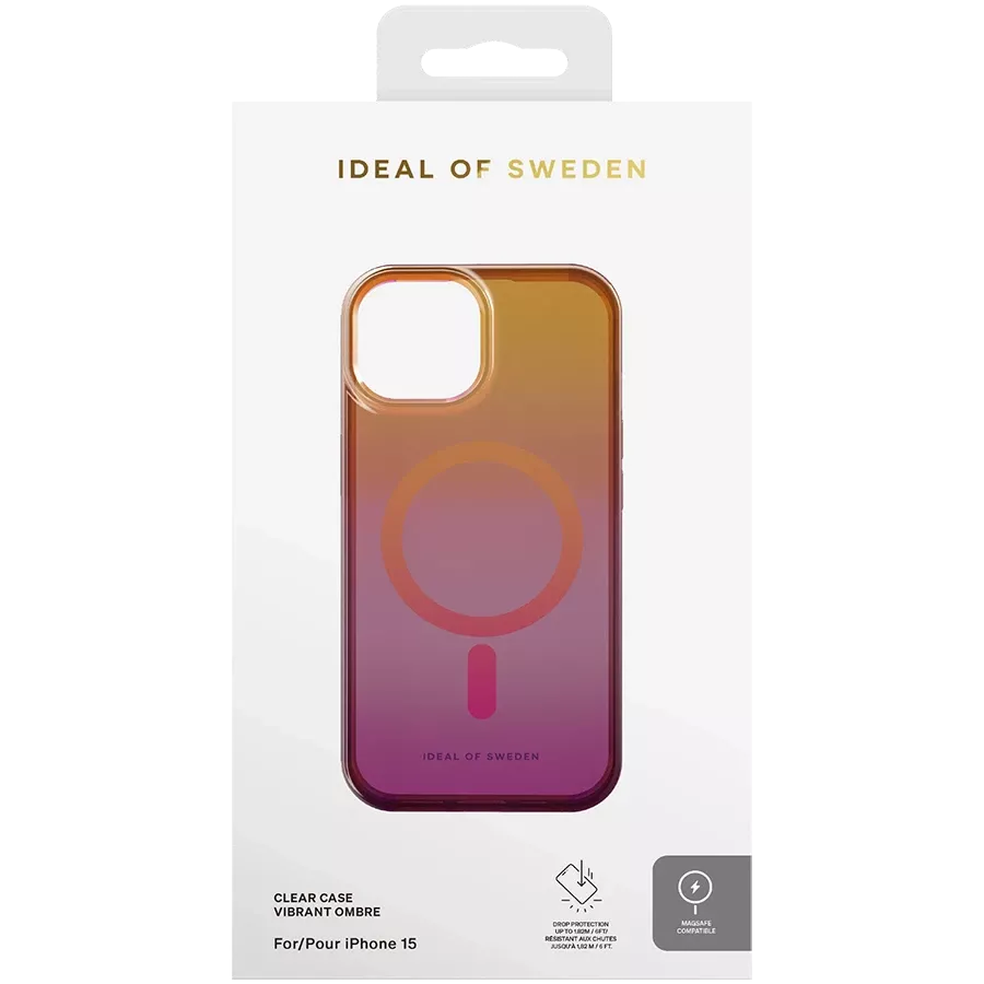 Case IDEAL OF SWEDEN Clear MagSafe with MagSafe Vibrant Ombre for iPhone 15 — Image №2
