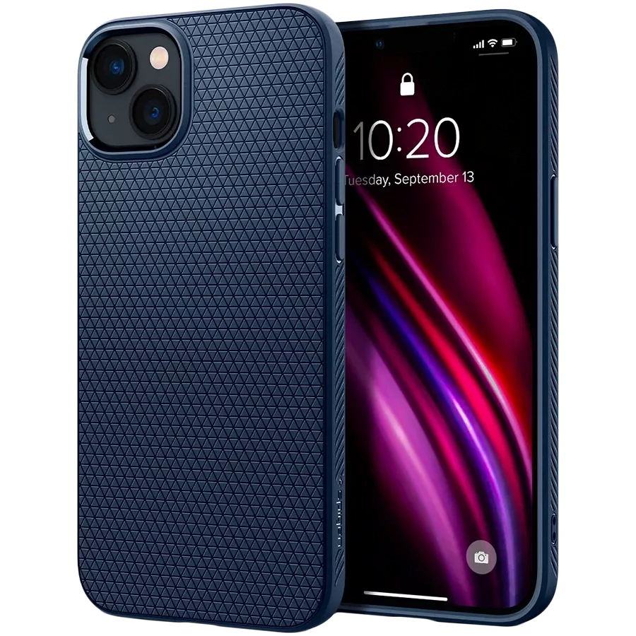 Чохол SPIGEN SGP Liquid Air  Темно-синій для iPhone 14 — Зображення №3