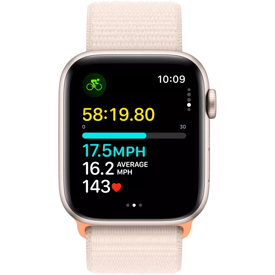 Apple Watch SE GPS Gen.2 (2023)  Starlight Sport Loop, 44мм, Starlight — Изображение №6