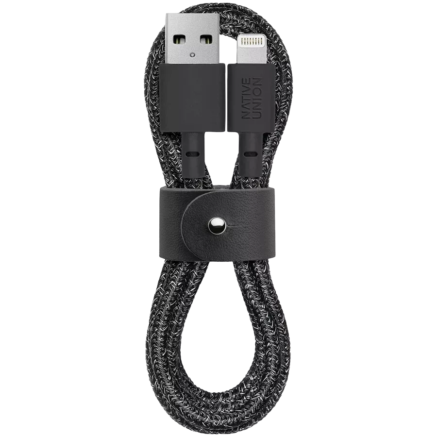 NATIVE UNION Καλώδιο USB σε Lightning, 1.2 μετρητής, Noir Μαύρο — Εικών №1