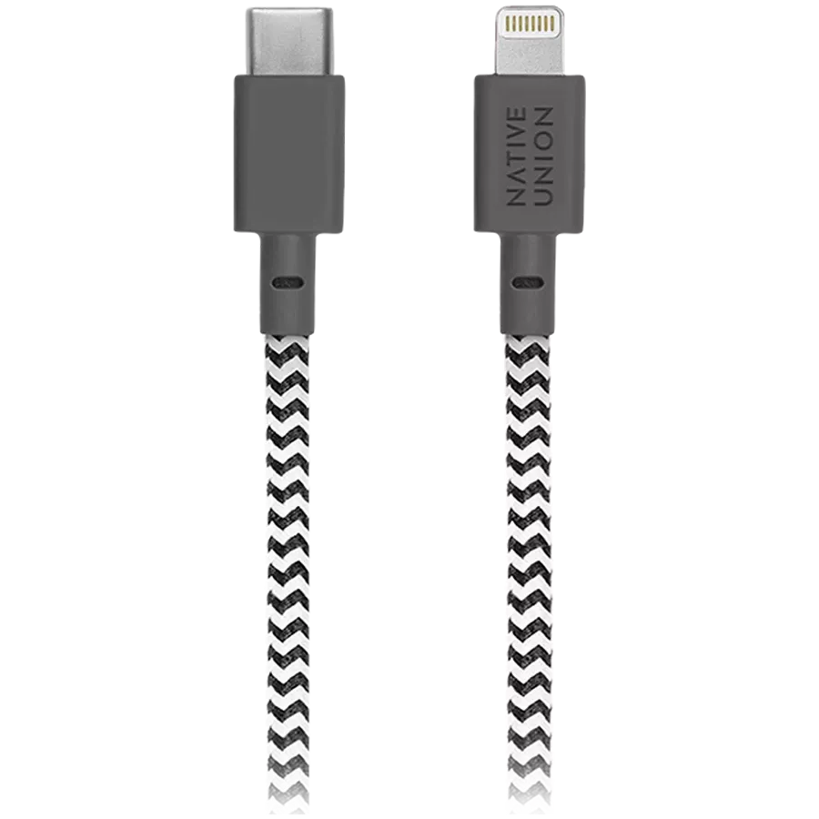 NATIVE UNION Καλώδιο USB-C σε Lightning, 1.2 μετρητής, Ζέβρα — Εικών №2