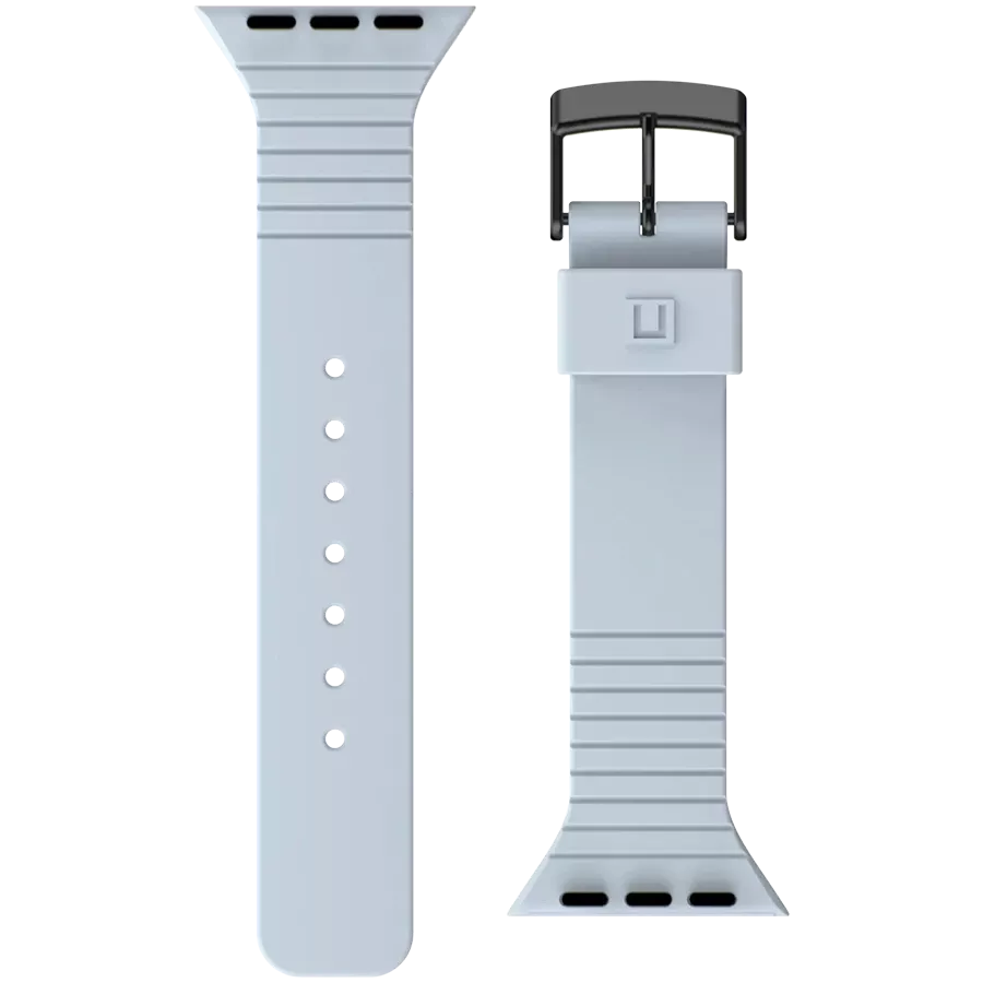 Curea UAG Aurora din silicon, 44/42 mm, Soft Blue — image №1