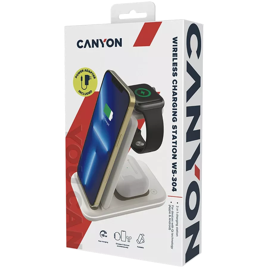 Індукційний зарядний пристрій CANYON WS-304, 15 Ват — Зображення №8