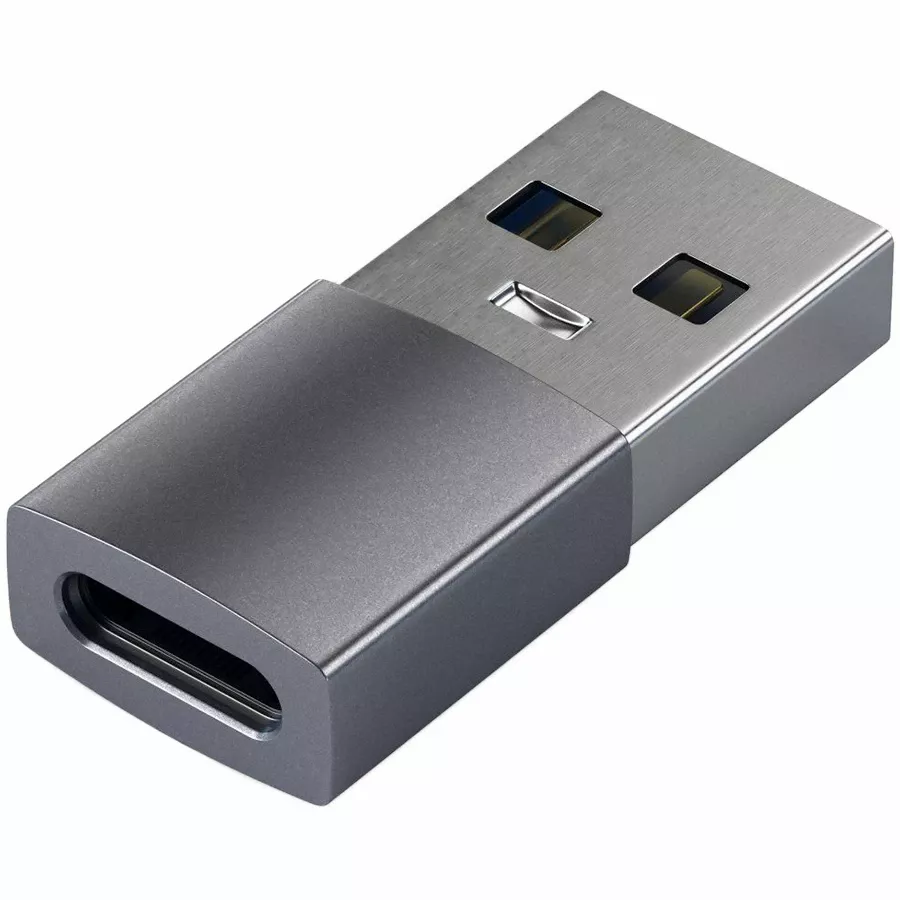 SATECHI Փոխարկիչ USB-C-ից USB Type-A to Type-C Adapter, Մոխրագույն — image №1