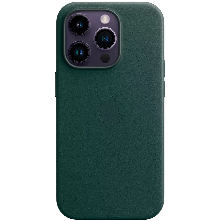 Чехол APPLE Leather Case с MagSafe Зелёный лес для iPhone 14 Pro — Изображение №1