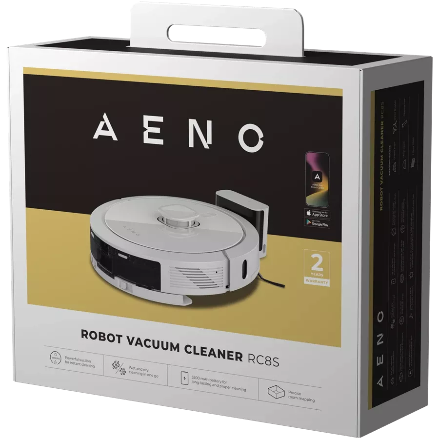AENO Ηλεκτρική σκούπα ρομπότ RC8S, Λευκό — Εικών №8