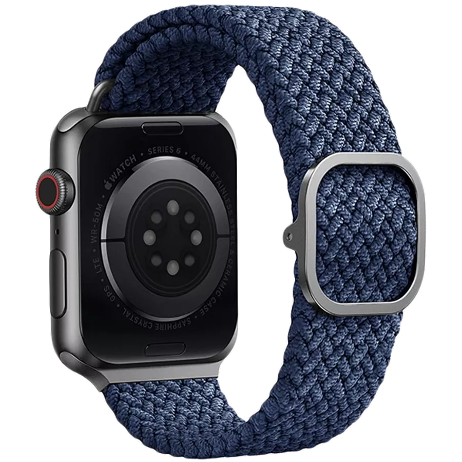 Ремешок UNIQ ASPEN Strap Braided для Apple Watch 42/44 ASPEN Strap Синий для Apple Watch 42/44/45 mm — Изображение №1