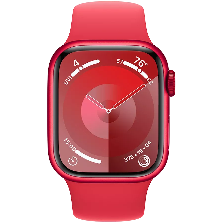 Apple Watch Series 9 GPS, 41мм, Спортивный ремешок PRODUCT(RED), M/L — image №2