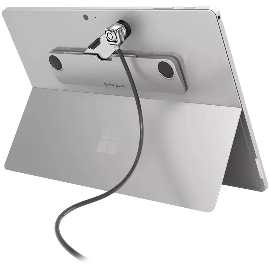 COMPULOCKS Στήριγμα λεπίδας με κλειδαριά καλωδίου με κλειδί, Μαύρος — Εικών №1