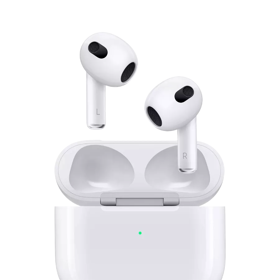 Бездротові навушники Apple AirPods 3-го покоління з зарядним футляром  Lightning MPNY3TY/A купити в Києві, Україні - ціна в iSpace